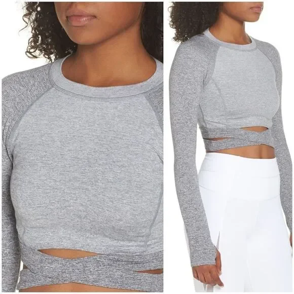 Zella Infinity Ombre Crop Tee sz Large - Picture 2 of 8